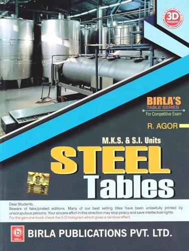 Birla's Table Series Steel Tables M.K.S. & S.I. Units Latest Edition 2026