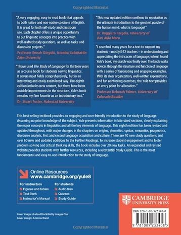 The Study of Language, 8th Edition (South Asia Edition)