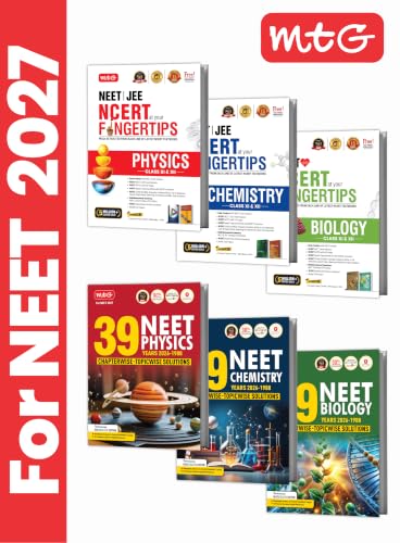 MTG NCERT at your FINGERTIPS & NEET 39 Years PYQs Physics, Chemistry & Biology (Set of 6) | NEET Books For 2027 Exam | Free Video Solutions & AI Powered Digital Resource