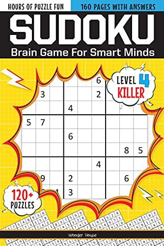 Sudoku - Brain Games For Smart Minds Level 4 Killer : Brain Booster Puzzles for Kids, 120+ Fun Games book cover