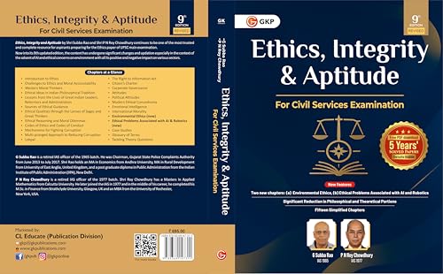 Ethics Integrity Aptitude Book for UPSC IAS Civil Services Mains Examination | GS Paper 4 Prelims Mains | 9th Edition 2025 | Previous Year Solved Papers | G Subba Rao P N Roychowdhury GKP