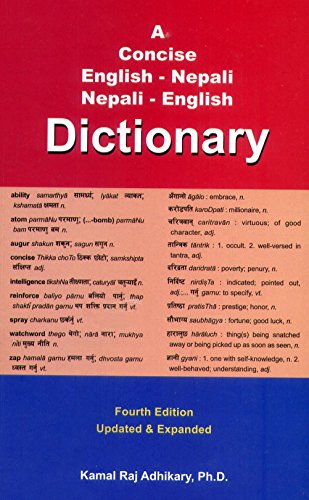 A Concise English-Nepali & Nepali-English Dictionary with Transliteration book cover