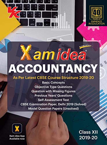 Xam Idea Accountancy for CBSE Class 12- 2020 Exam book cover