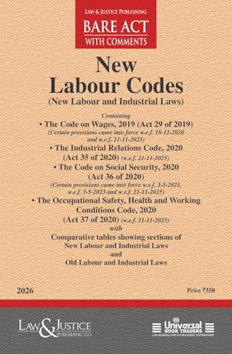 New Labour Codes Containing all 04 Bare Acts – Latest 2026 EDITION Law & Justice Publishing Co