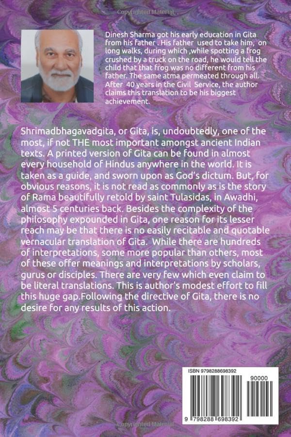 Gita Hindi English Sanskrit: A literal translation of Gita in verse form