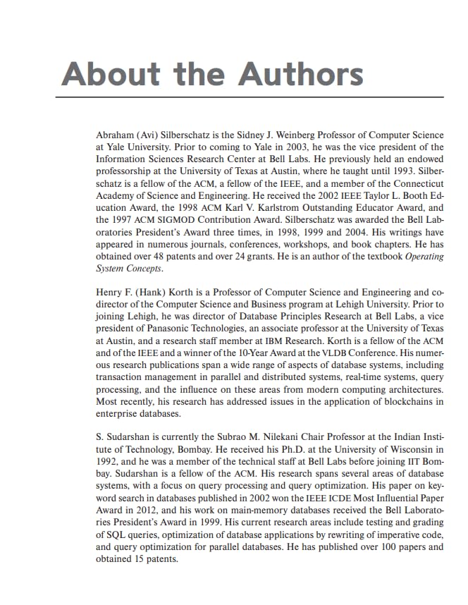 Database System Concepts | 7th Edition | Abraham Silberschatz, Henry F. Korth & S. Sudarshan