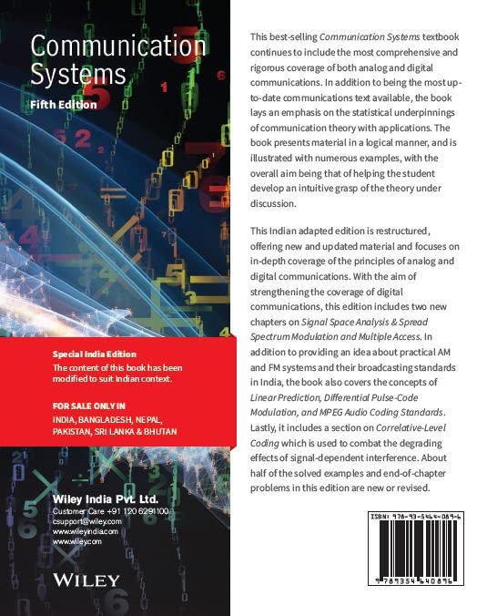 Communication Systems, 5ed, ISV, An Indian Adaptation | New