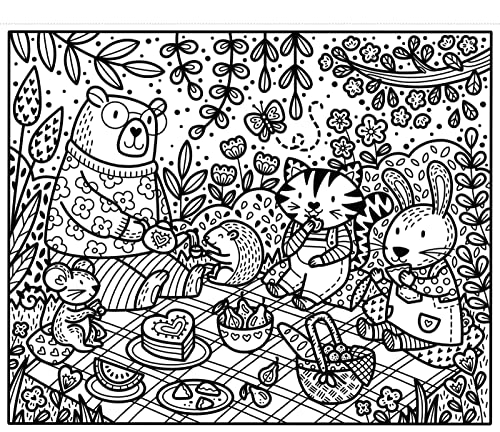 Love, Hearts And Flowers Magic Painting Book