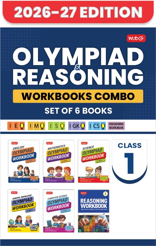 MTG ISO-IMO-IEO-ICSO-IGKO Olympiad and Reasoning Workbook Class 1 (Set of 6) | MCQs, Quick Recap with Achievers Section - SOF Olympiad Books For 2026-27 Exam