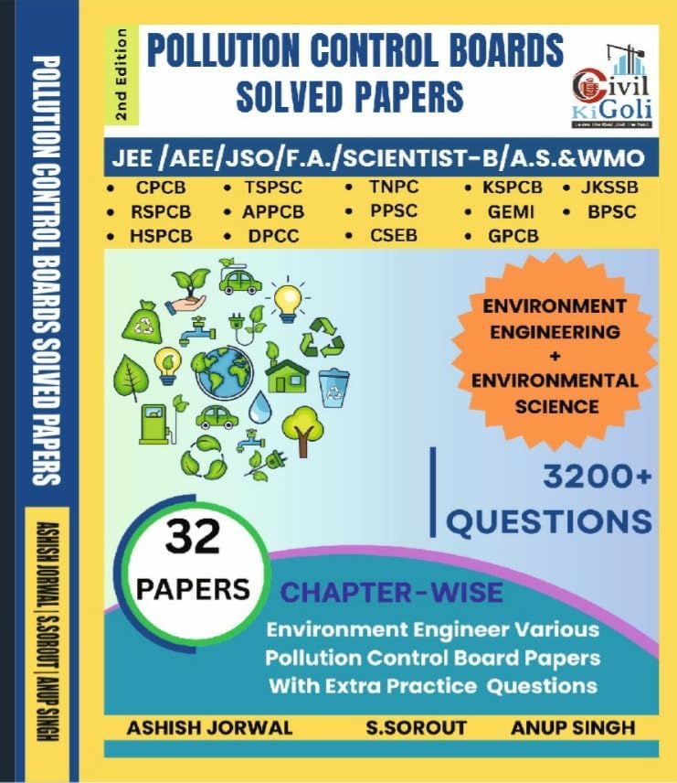 Pollution Control boards PVQ 3200+ Questions 32 Solved Papers