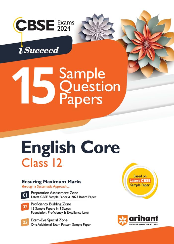 Arihant CBSE Sample Question Papers Class 12 English Core Book for 2024 Board Exam