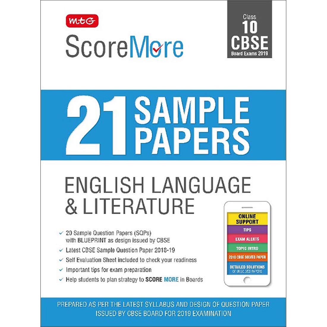 Scoremore 21 Sample Papers English Literature Class - 10 book cover