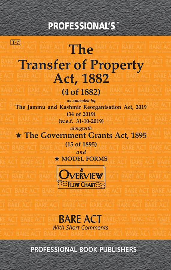 Transfer of Property Act, 1882 as amended by Jammu and Kashmir Reorganisation Act, 2019