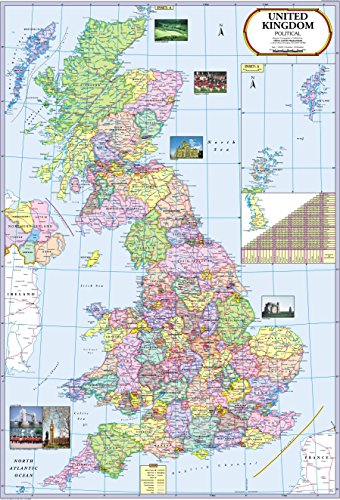 United Kingdom Map (England, Wales, Ireland, Scotlant)