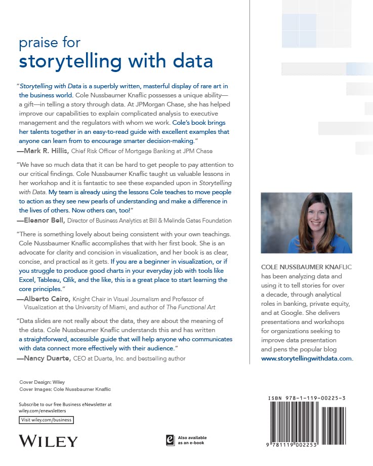 Storytelling With Data: A Data Visualization Guide For Business Professionals Nussbaumer Knaflic, Cole