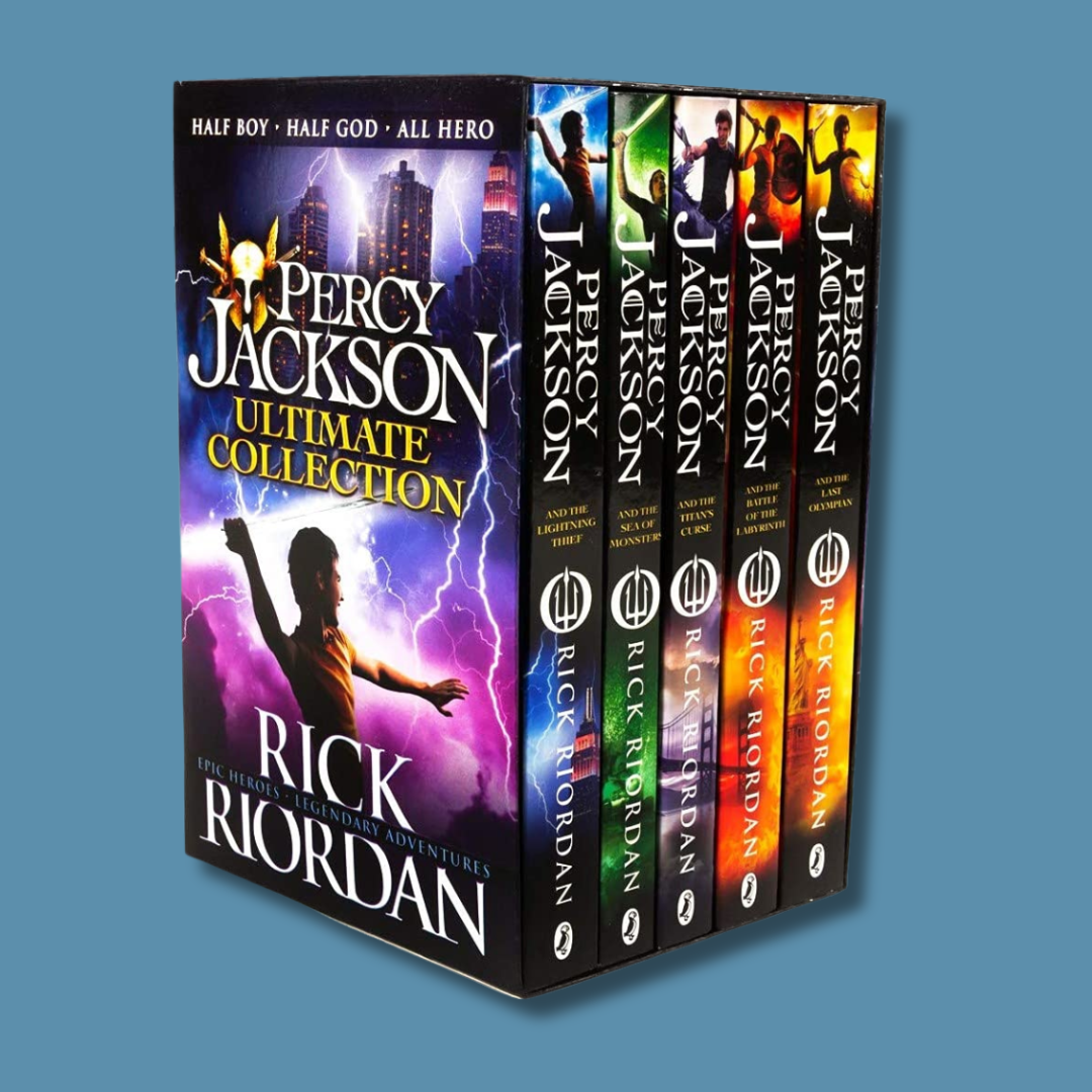 Percy Jackson Ultimate Collection Box Set – 5 Books by Rick Riordan (The Lightning Thief, Sea of Monsters, Titan’s Curse, Battle of the Labyrinth & The Last Olympian)