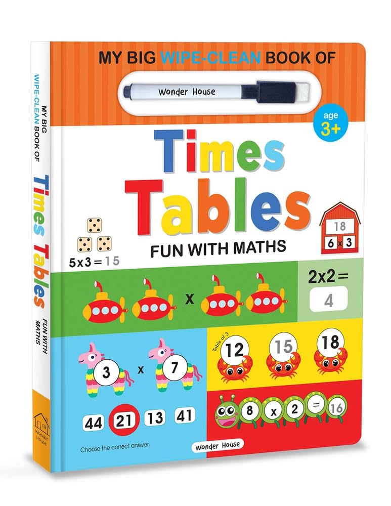 My Big Wipe And Clean Book of Times Tables for Kids : Fun With Maths book cover