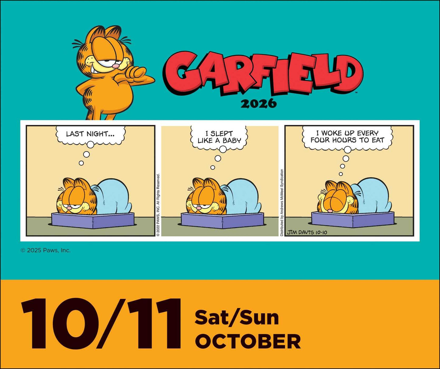 Garfield 2026 Day-to-Day Calendar
