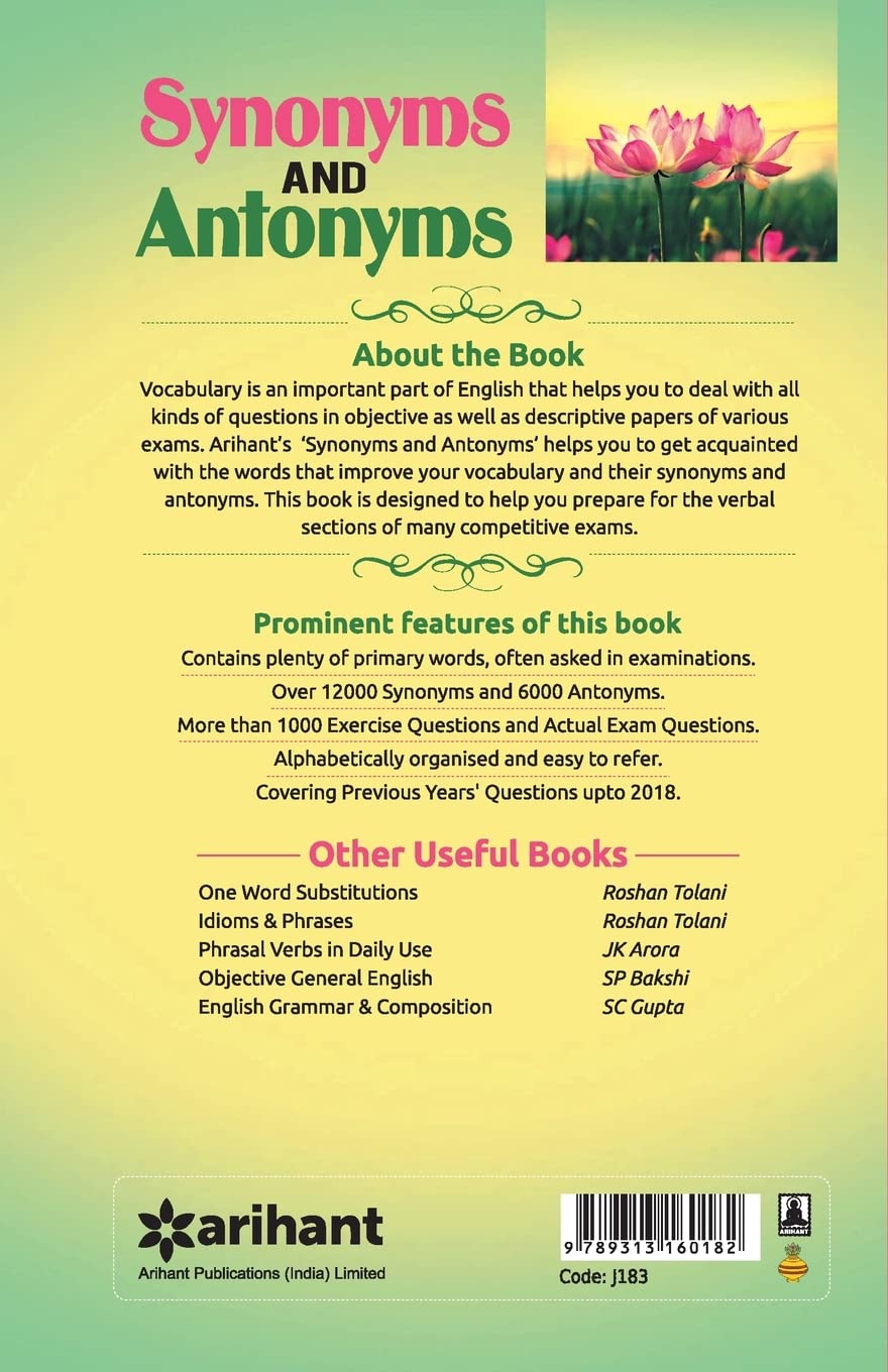 Synonyms and Antonyms (Anglo)