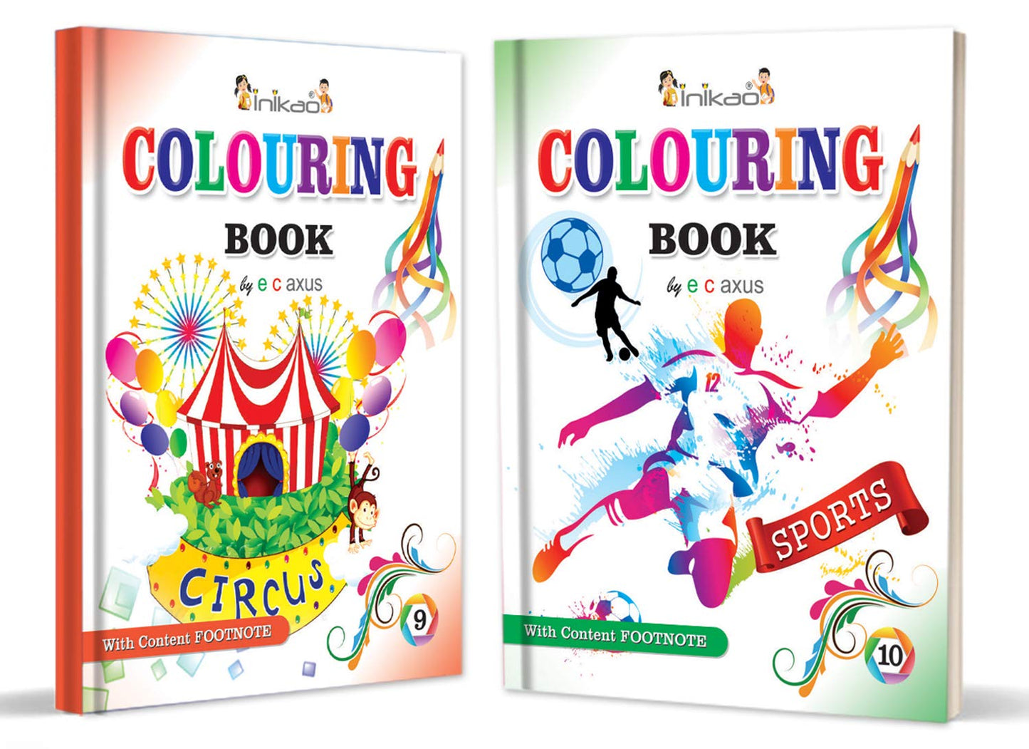 Colouring Books For Kids | Pack of 12 Copy Coloring Activity Book Collections for 3+ Years Children by InIkao (12 Books) : ( beginners step towards drawing )