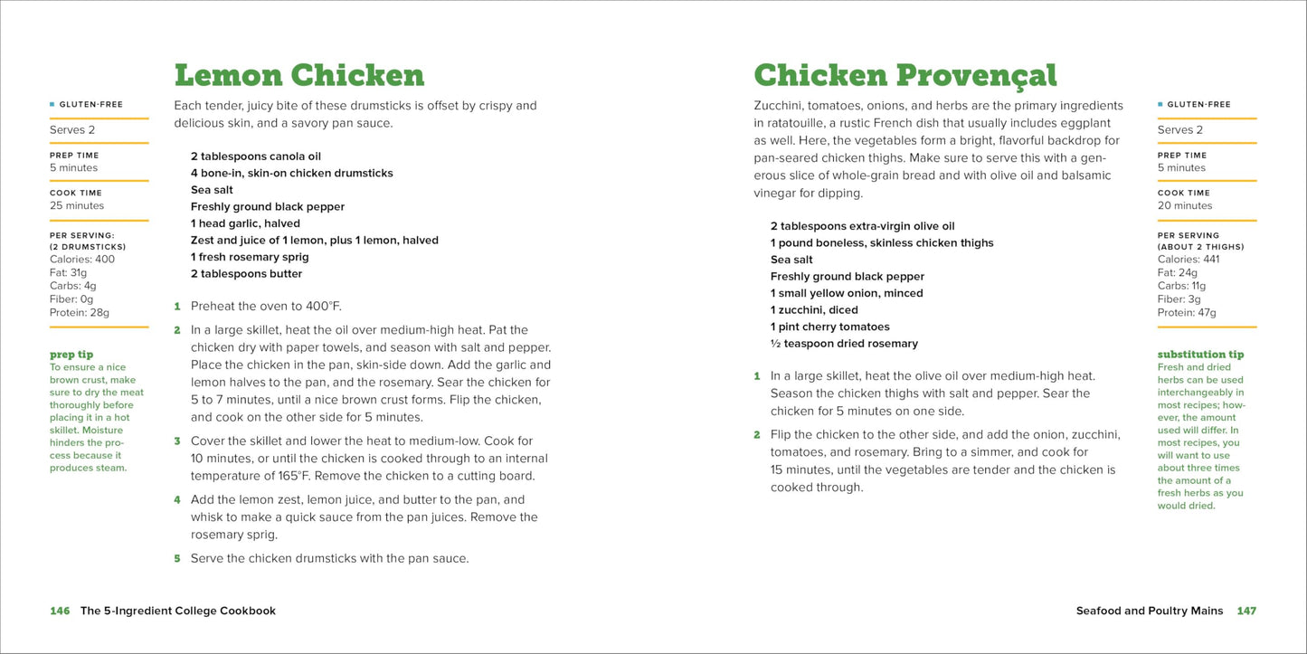 The 5-Ingredient College Cookbook: Recipes to Survive the Next Four Years