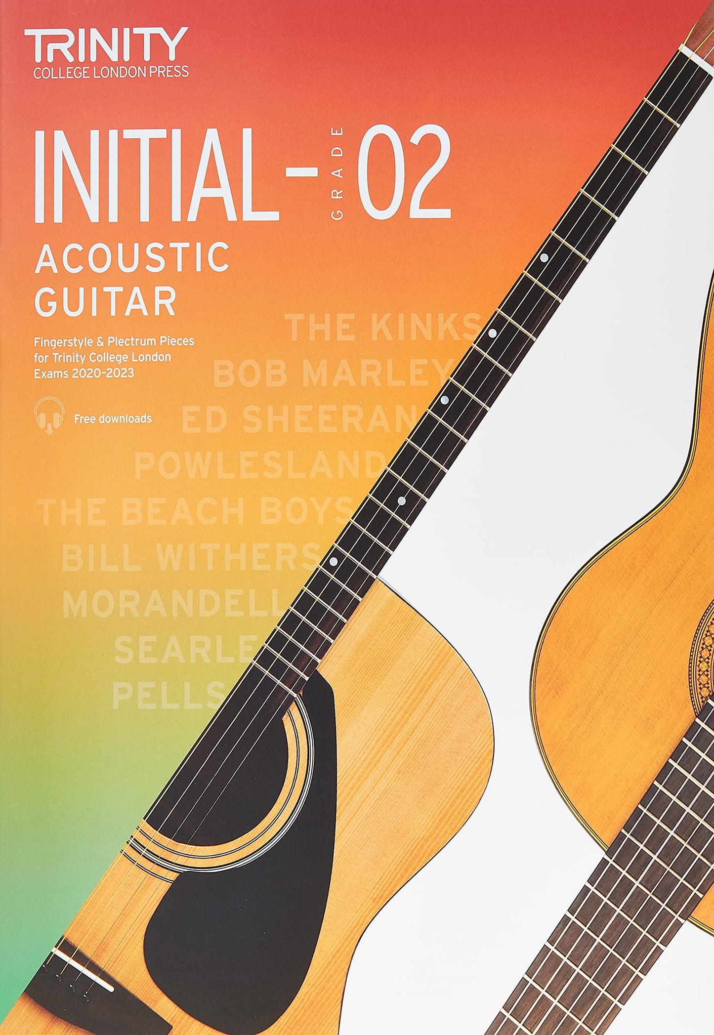 Trinity College London Acoustic Guitar Exam Pieces 2020‑2023: Initial Grade 2 (Notation & Guitar Tab)
