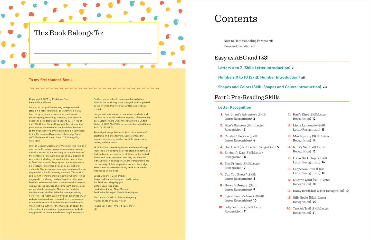 The Essential Homeschool Preschool and Pre-K Workbook: 135 Fun Curriculum-Based Activities to Build Pre-Reading, Pre-Writing, and Early Math Skills! (Homeschool Workbooks)
