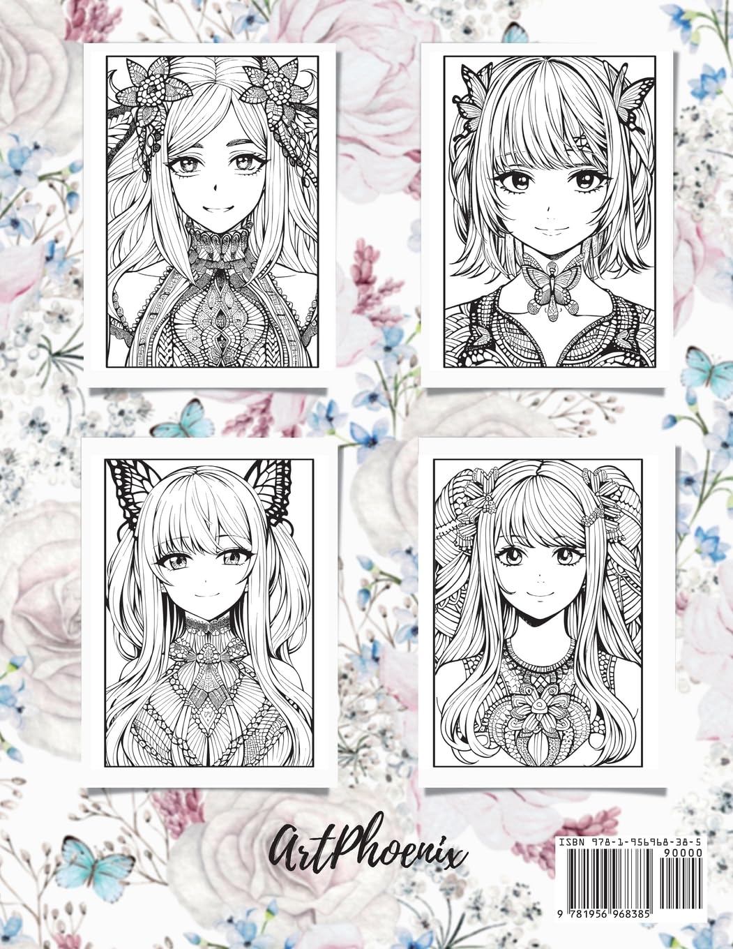 Anime Girls Coloring Book For Adults: a Fantasy Anime Girls Coloring Book with Cute and Adorable Girls