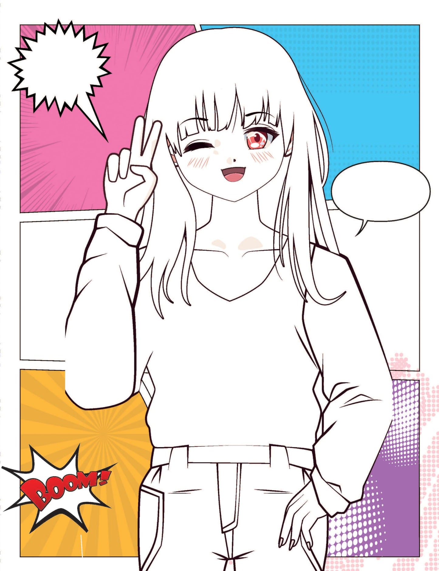 Colour Your Own Manga Book 1 | Free Manga Colouring Poster Included | Intricately Detailed Manga Line Art for Kids Age 4+ | Unleash Creativity & Artistic Exploration in the Vibrant World of Manga