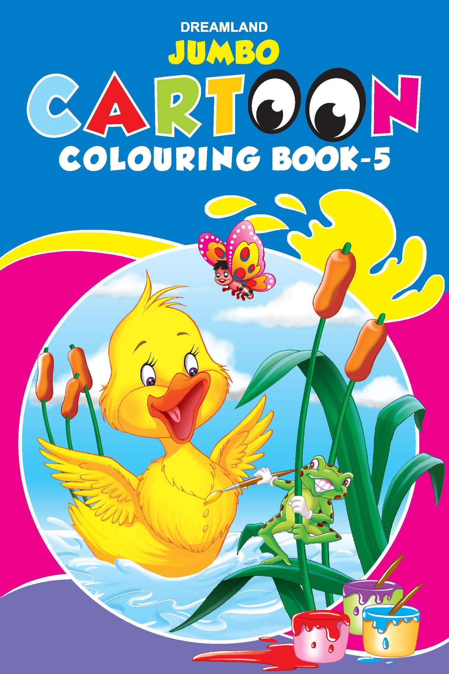 Jumbo Cartoon Colouring Book-5 by Dreamland Publications (Author) book cover