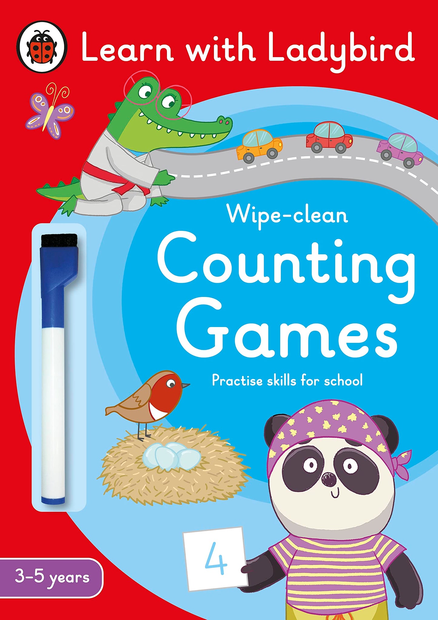 Counting Games: A Learn with Ladybird Wipe-clean Activity Book (3-5 years) book cover