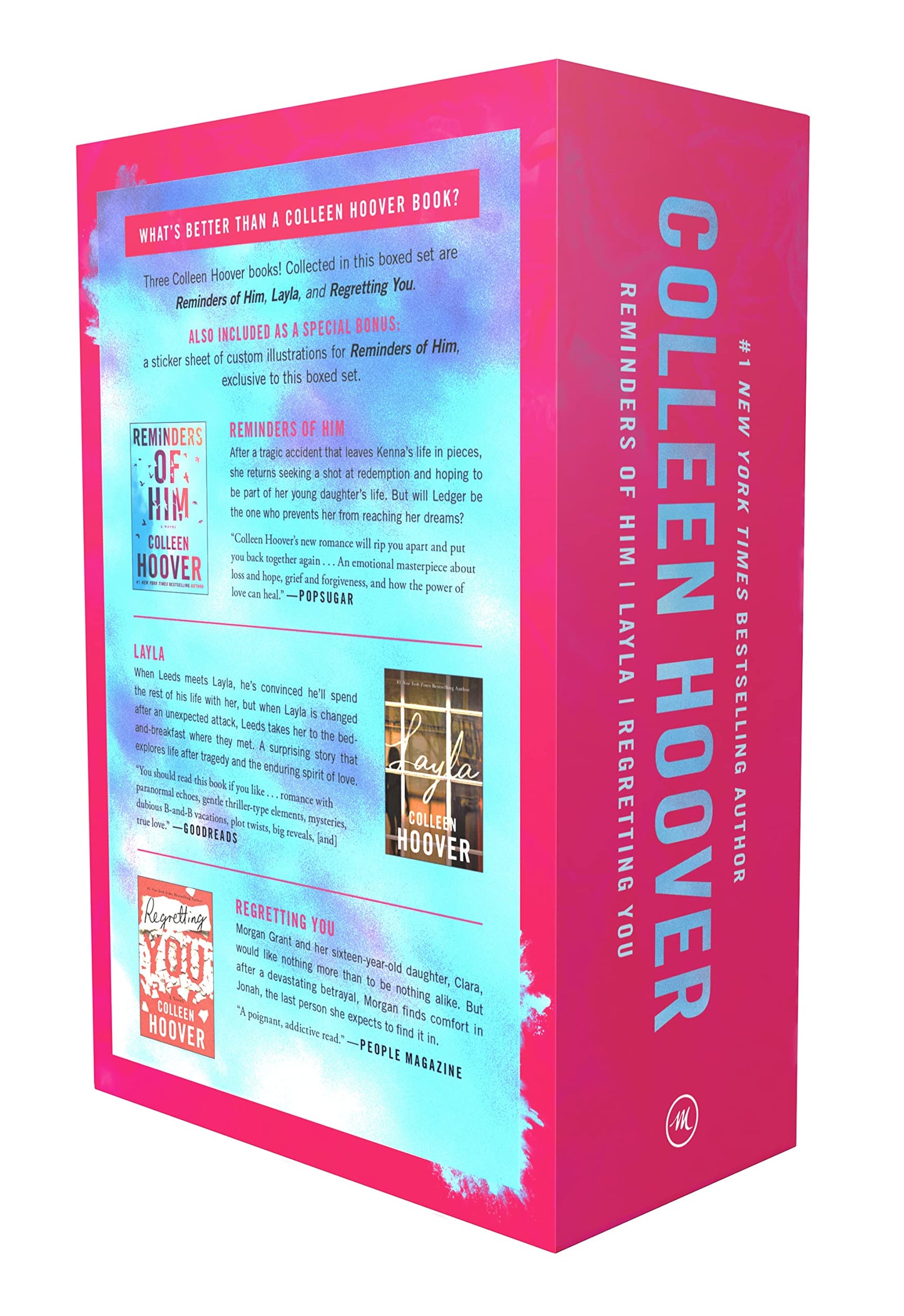 Colleen Hoover 3-Book Boxed Set – Reminders of Him, Layla & Regretting You