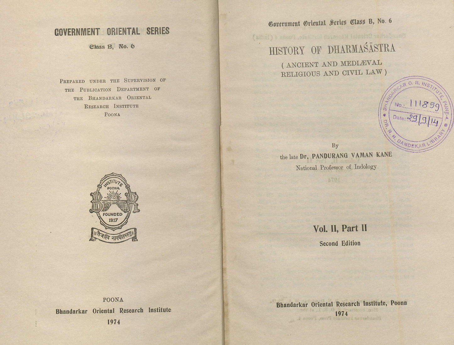 History of Dharmasastra: Vol. 2, Part II book cover