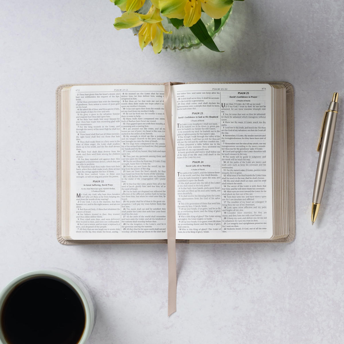 KJV Bible Compact (Faux Leather, Taupe)
