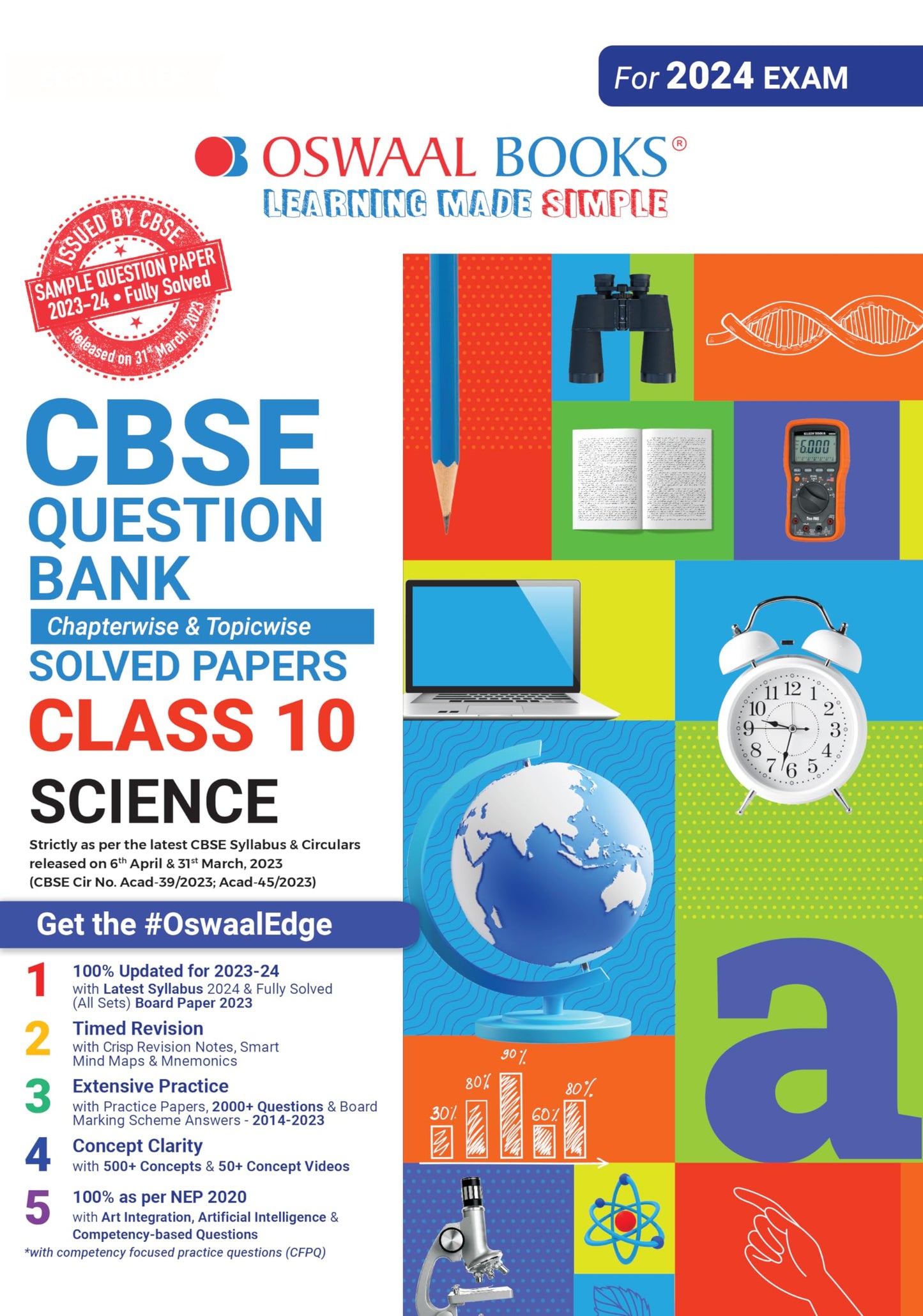 Oswaal CBSE Class 10 Science Question Bank (For 2024 Board Exams)