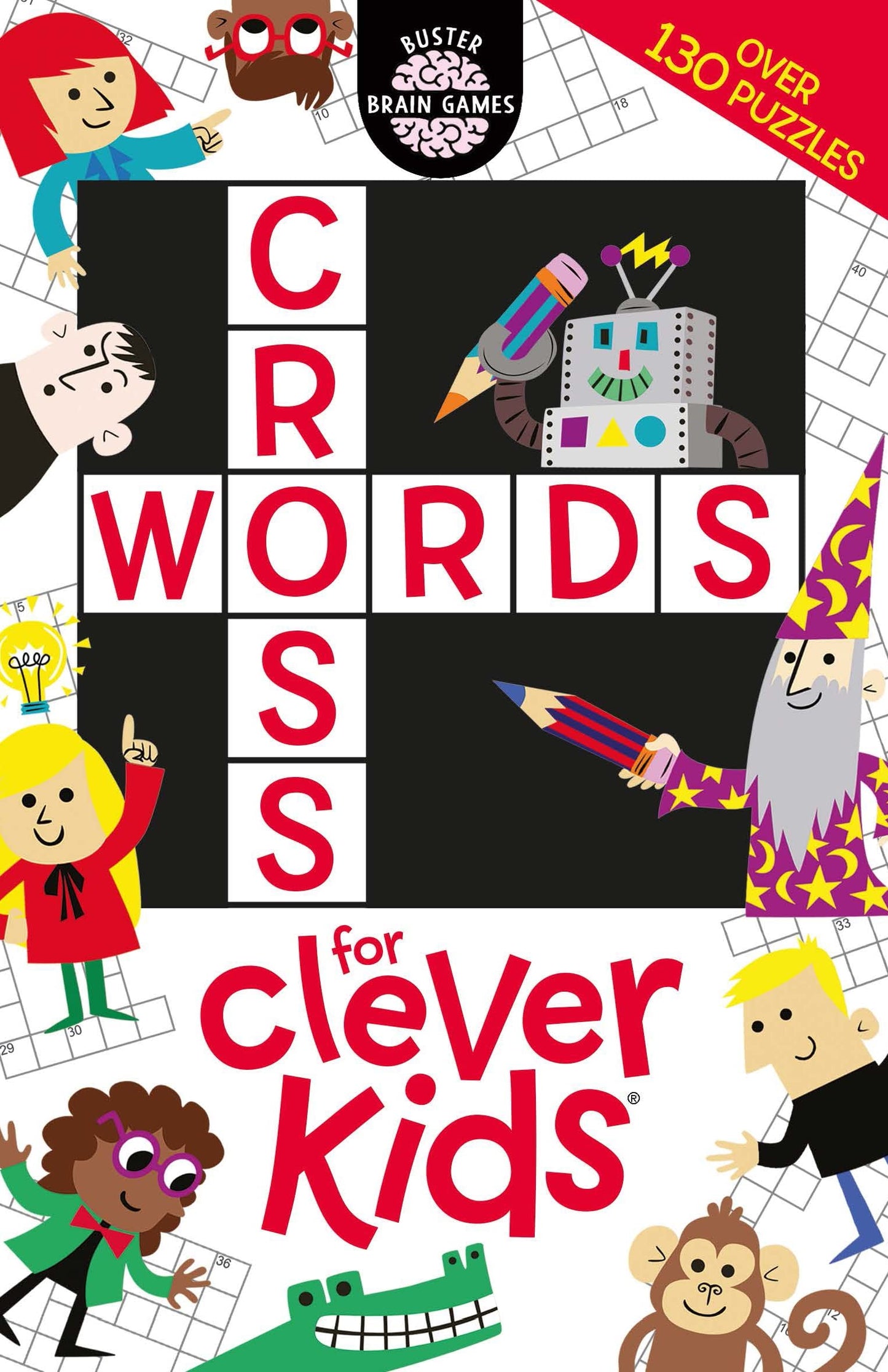 CROSSWORDS FOR CLEVER KIDS by Gareth Moore (Illustrator, Author) book cover