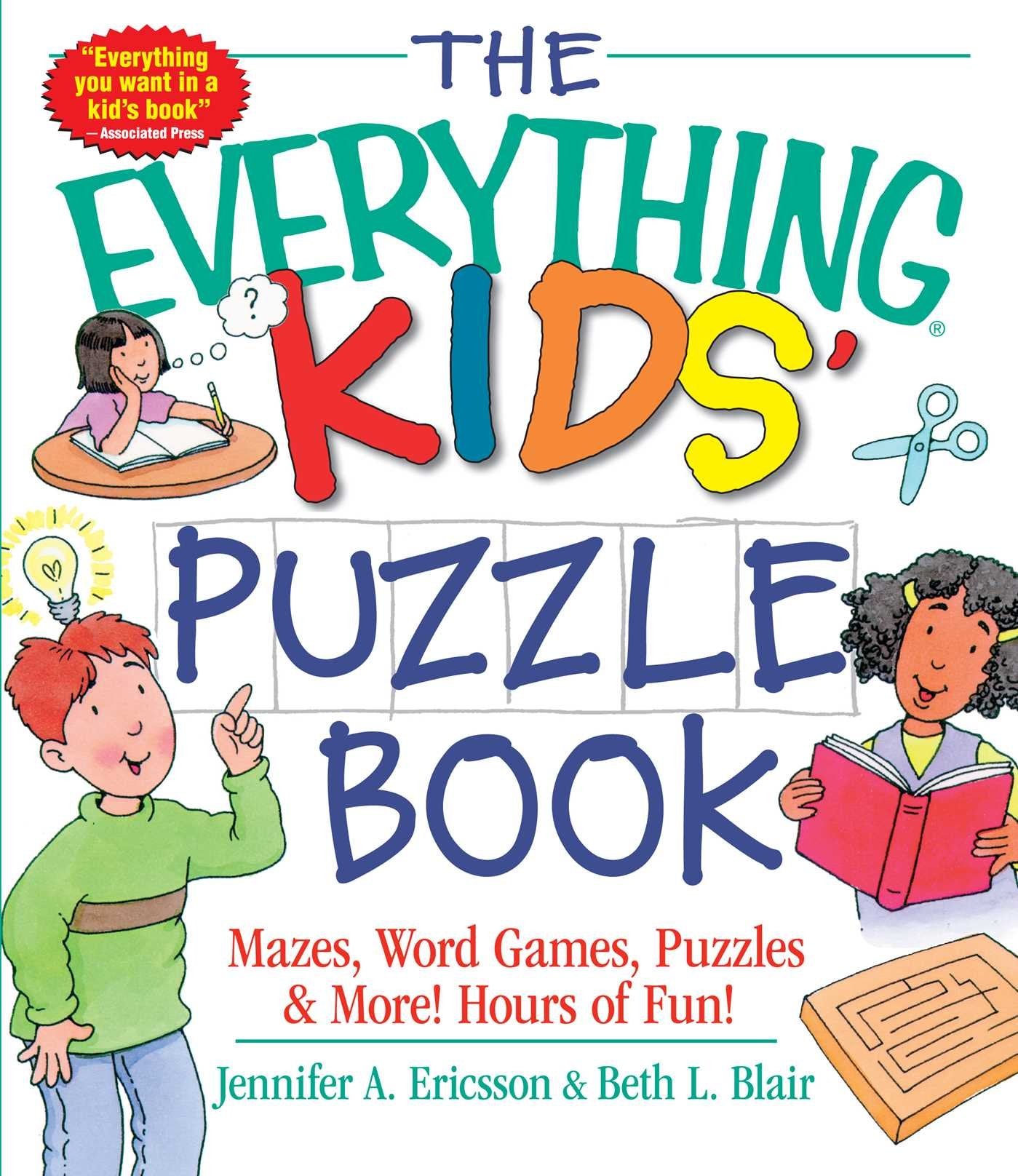 EVERYTHING KIDS' PUZZLE BOOK: Mazes Word Games Puzzles & More! Hours of Fun! by Jennifer A EricssonBeth L Blair book cover