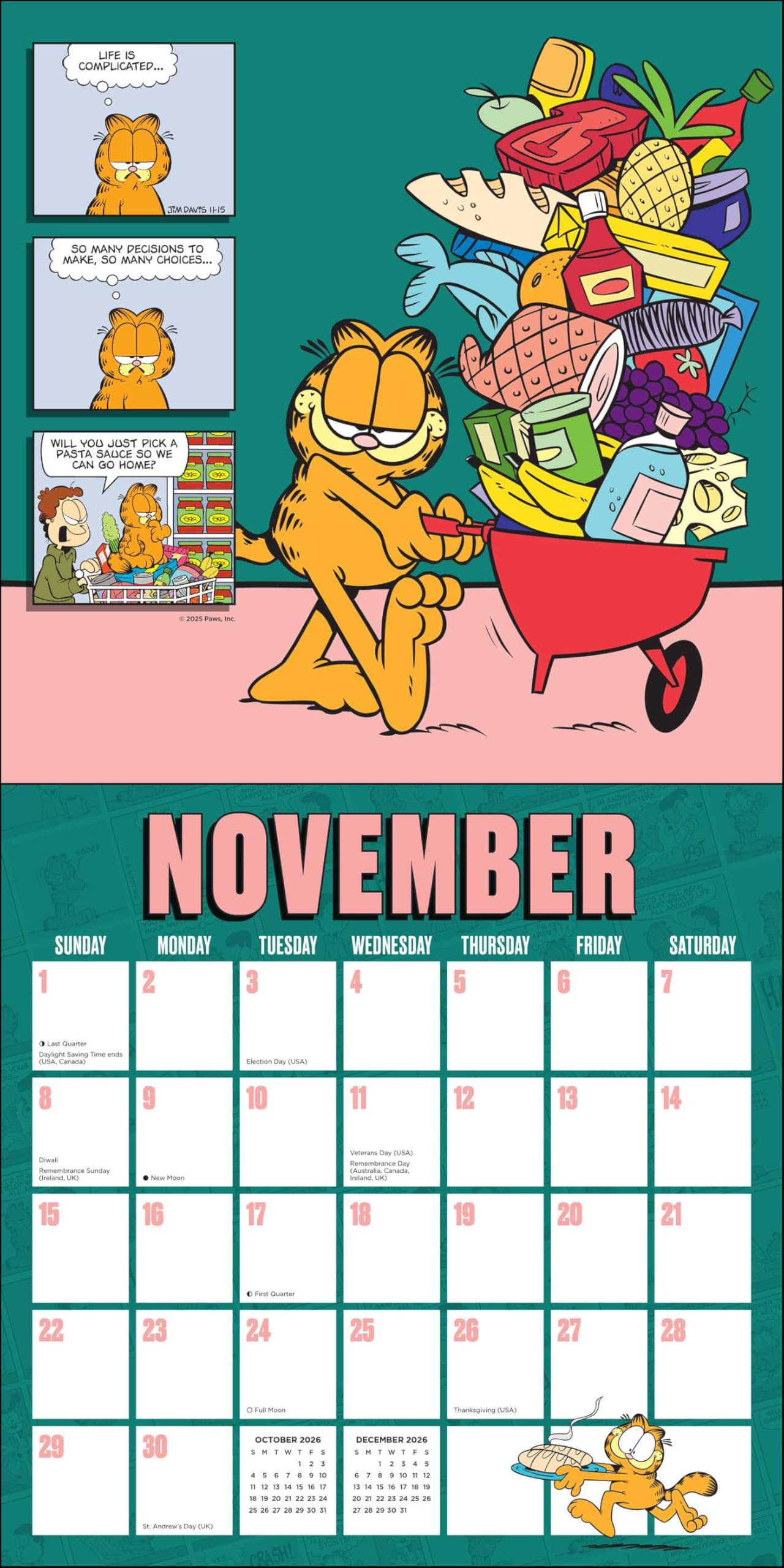 Garfield 2026 Wall Calendar