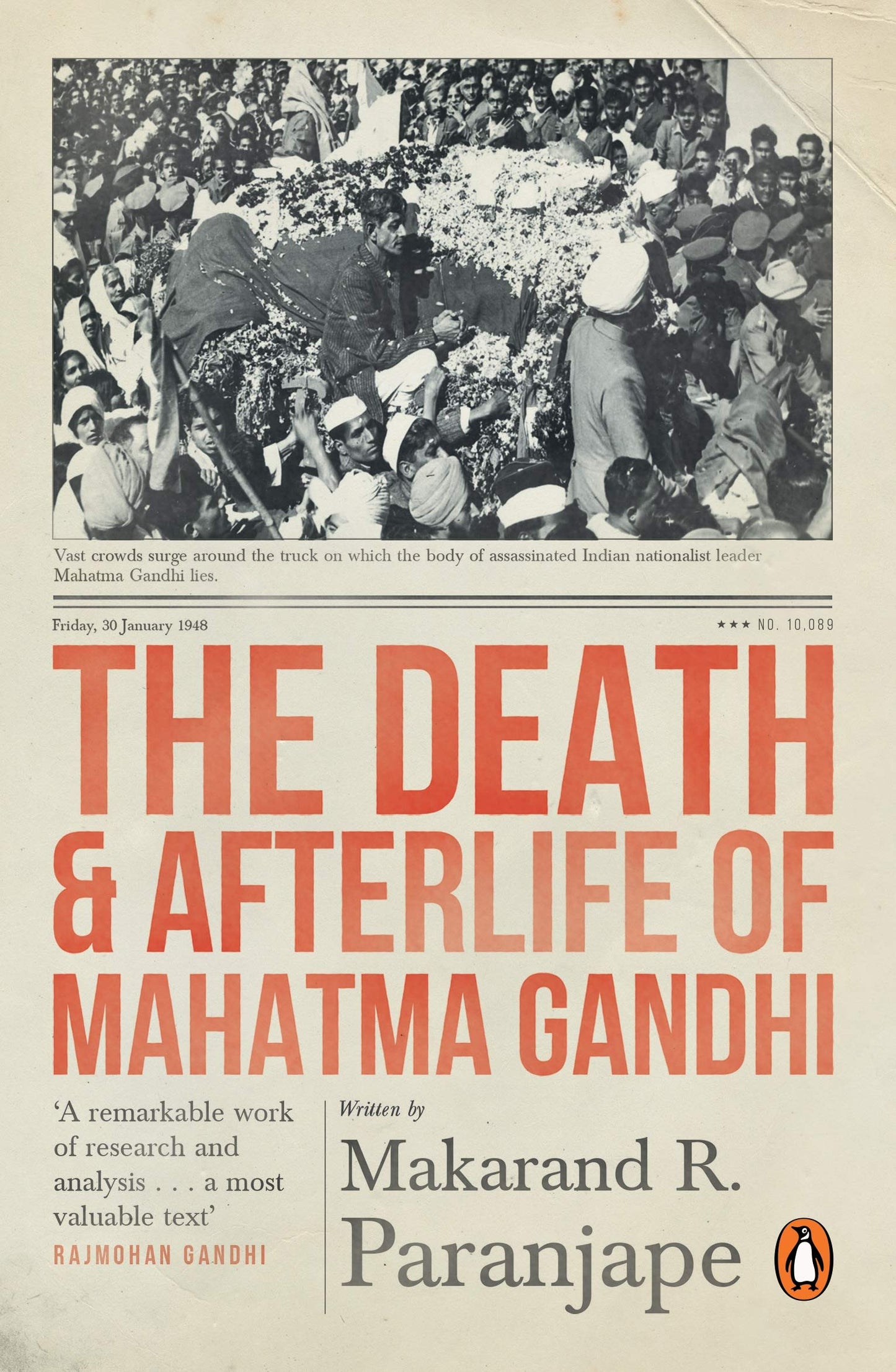 The Death and Afterlife of Mahatma Gandhi by Makarand R Paranjape book cover