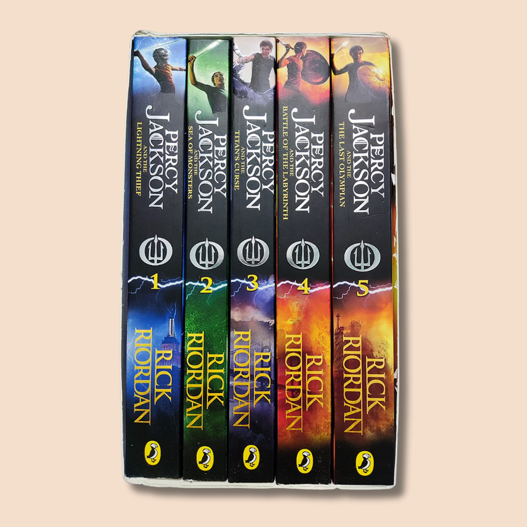 Percy Jackson Ultimate Collection Box Set – 5 Books by Rick Riordan (The Lightning Thief, Sea of Monsters, Titan’s Curse, Battle of the Labyrinth & The Last Olympian)