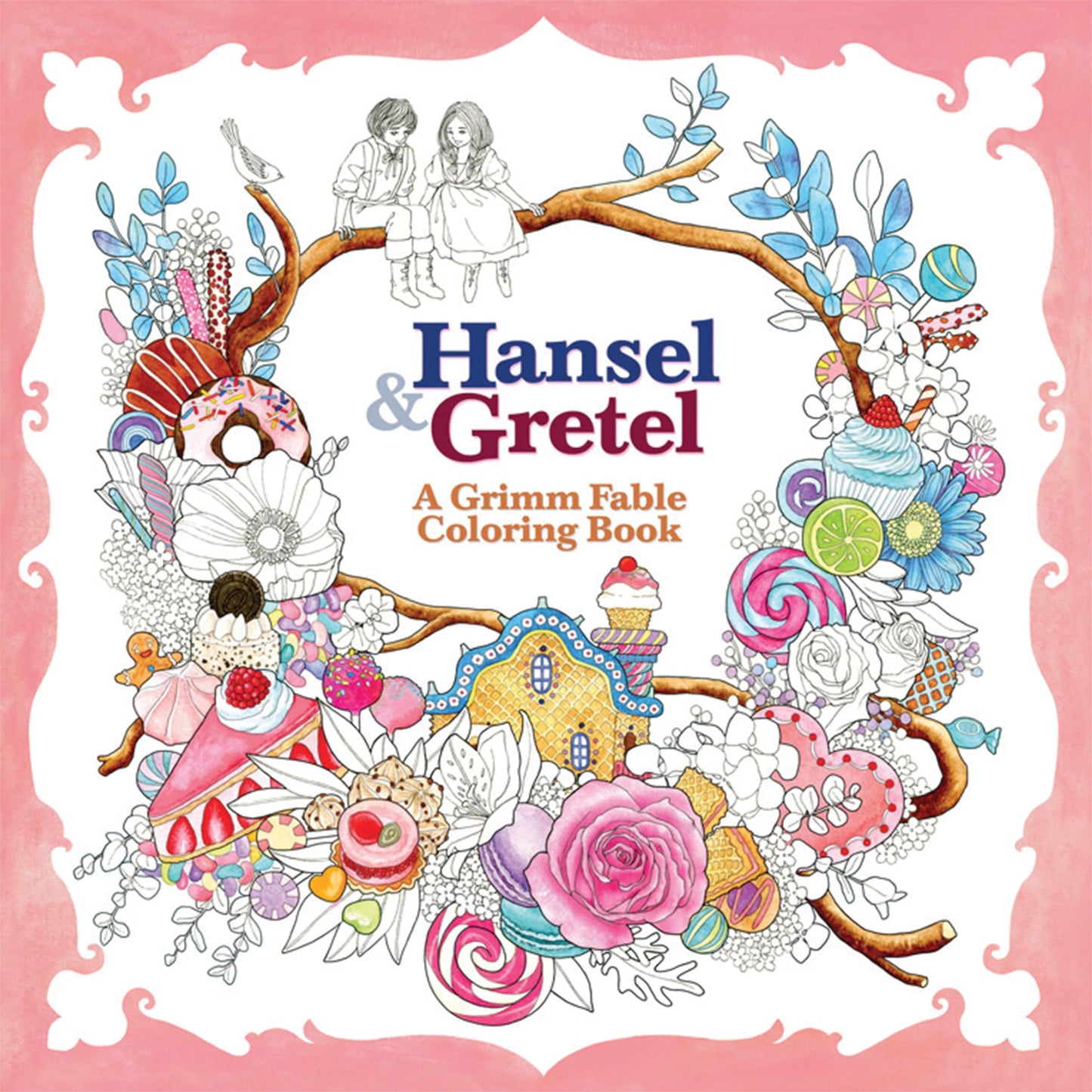 Hansel & Gretel: A Grimm Fable Coloring Book book cover