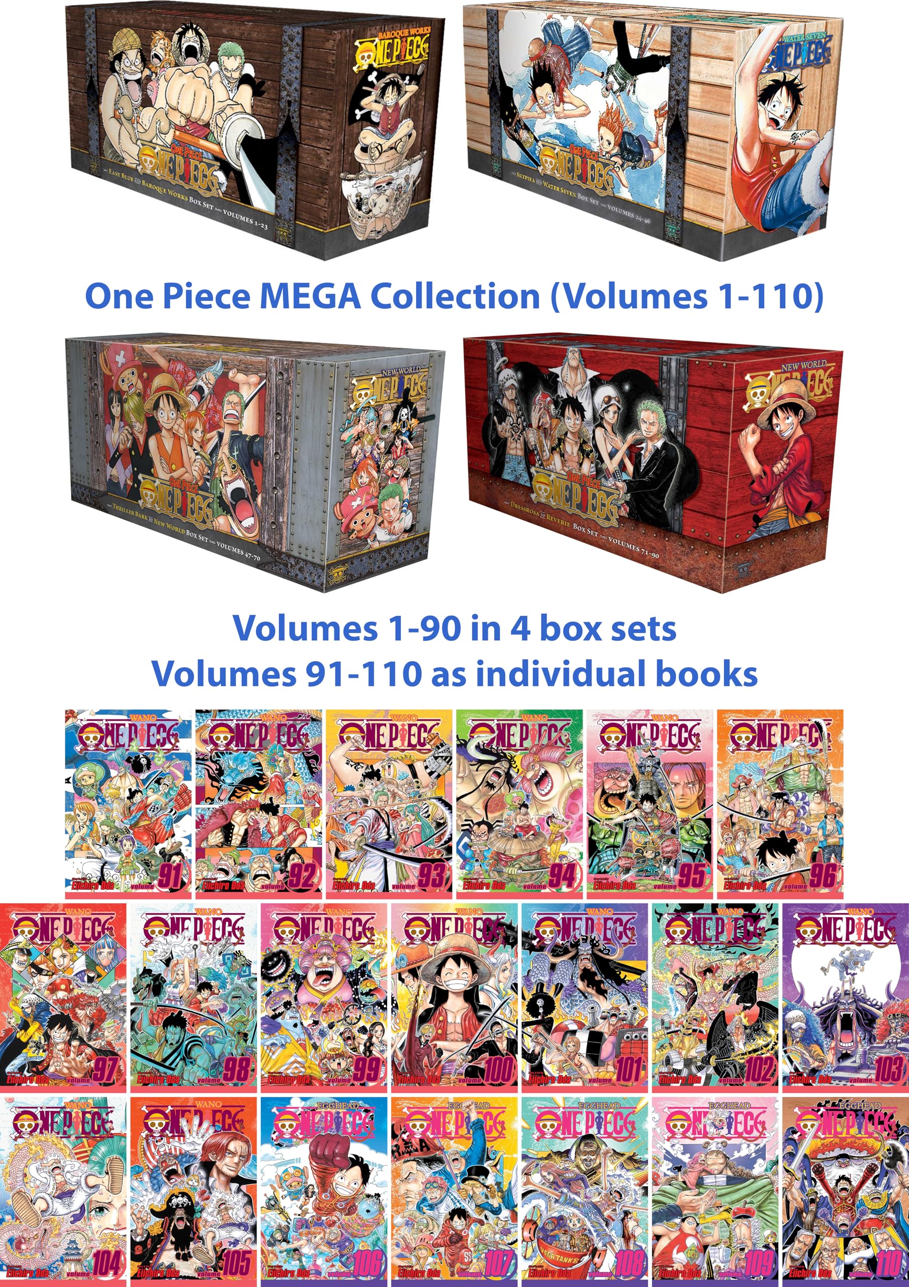 One Piece Complete Manga Set Vol 1–110 by Eiichiro Oda – Universal