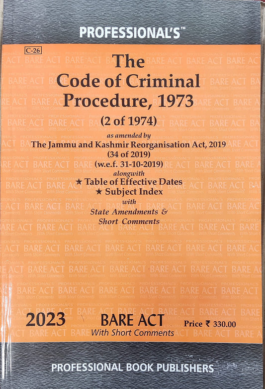 The Code of Criminal Procedure (CrPC), 1973 – Bare Act