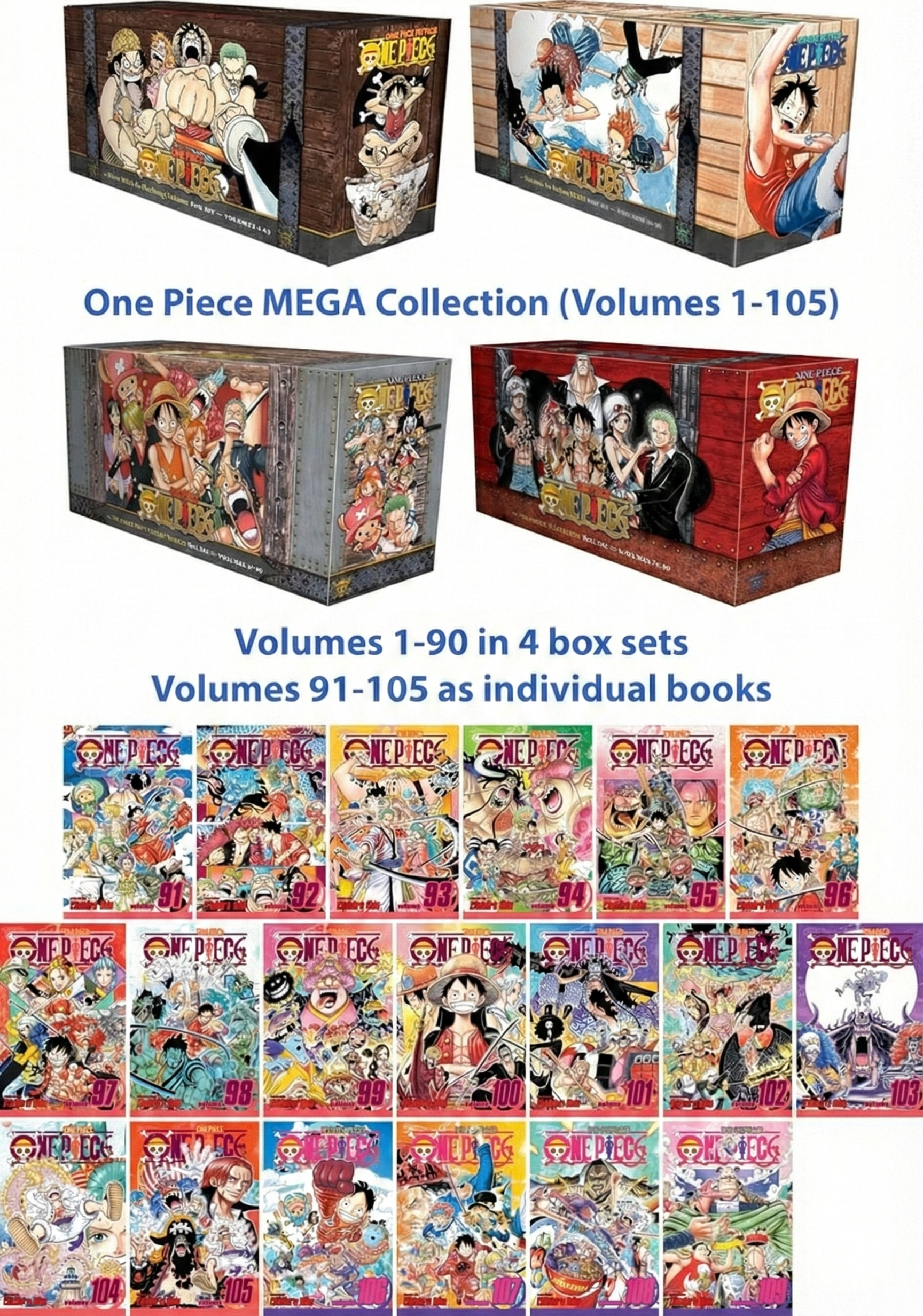 One Piece Volumes 1–105 Complete Manga Box Set | Eiichiro Oda