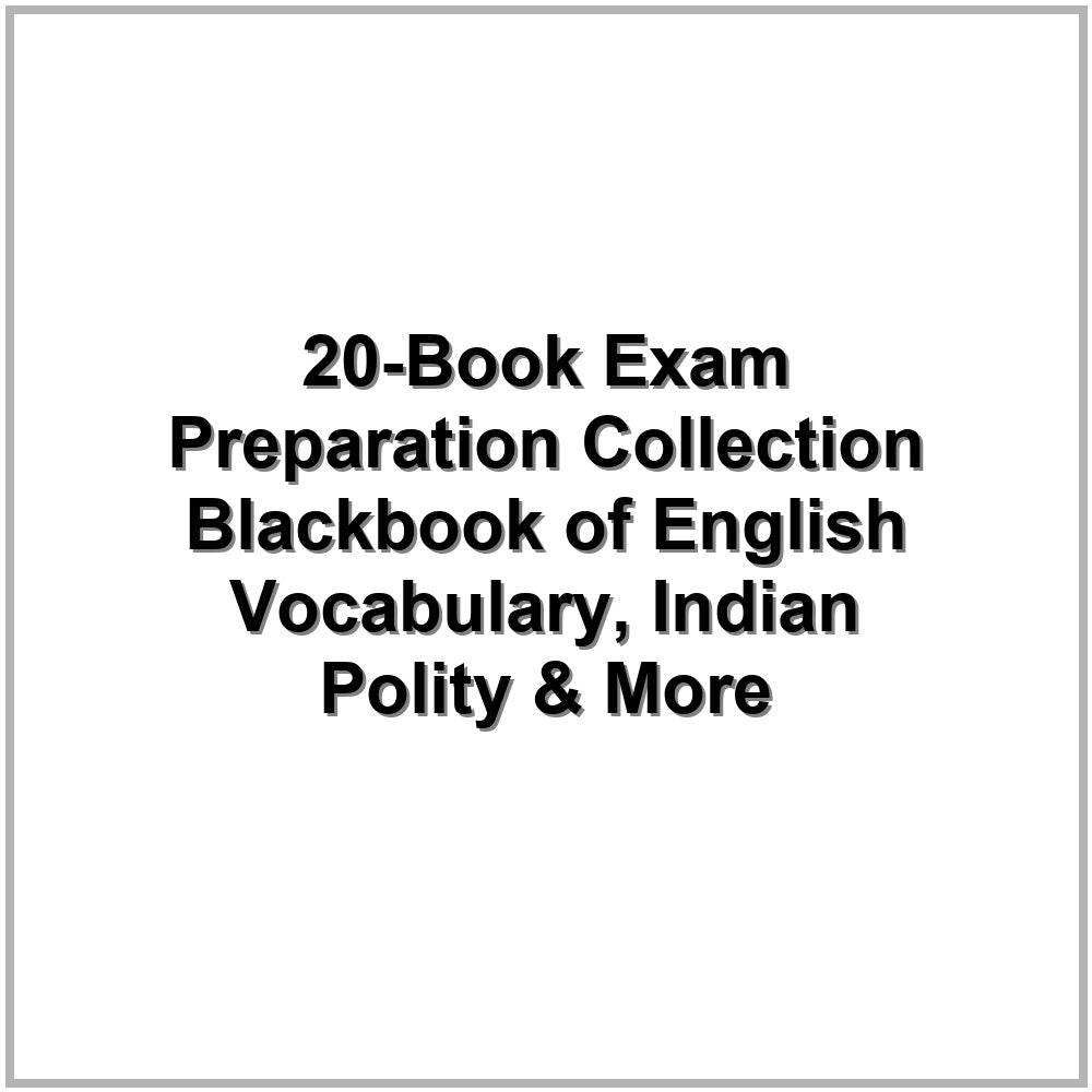 20-Book Exam Preparation Collection – Blackbook of English Vocabulary, Indian Polity & More