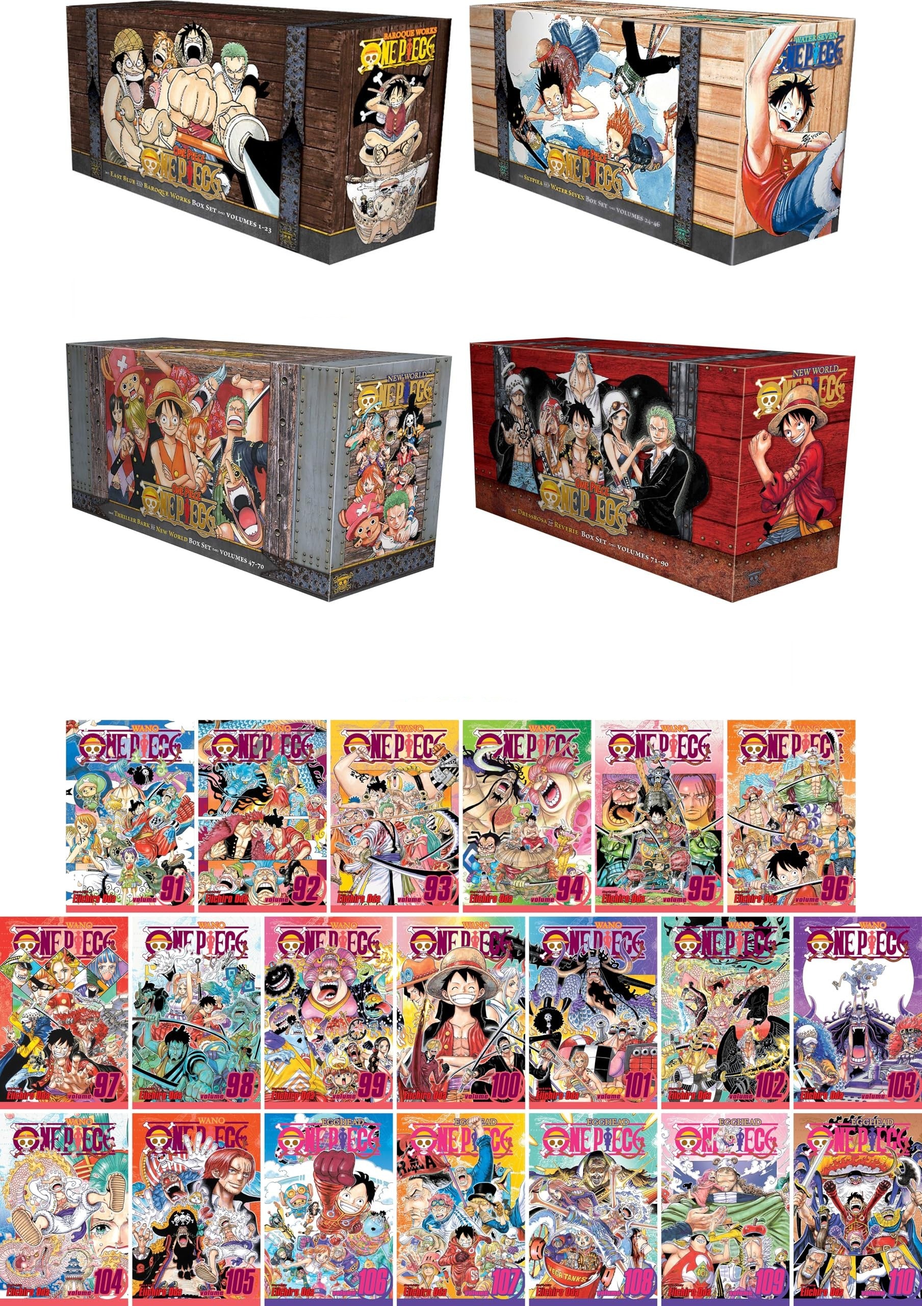 One Piece Manga Series Collection Box Sets by Eiichiro Oda