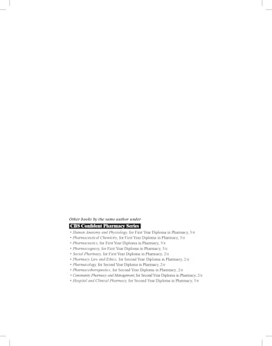 CBS Confident Pharmacy Series | Biochemistry and Clinical Pathology for Second Year Diploma in Pharmacy 5/e