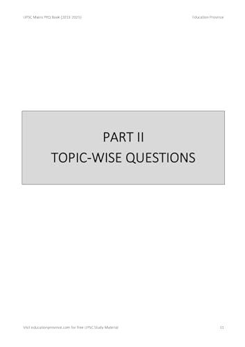 UPSC Mains PYQ: Topic wise Questions and Year wise Papers (Essay + GS 1-4)
