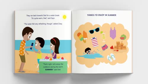 Seasons with Zayn & Zoey - Educational Picture Book for Kids Ages 2-8 - Spring Summer Autumn Winter Weather Nature Story Book Children Learning
