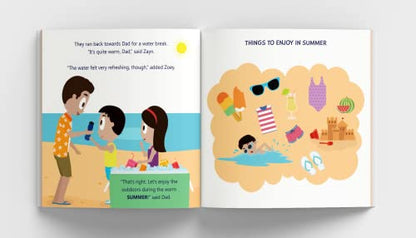Seasons with Zayn & Zoey - Educational Picture Book for Kids Ages 2-8 - Spring Summer Autumn Winter Weather Nature Story Book Children Learning